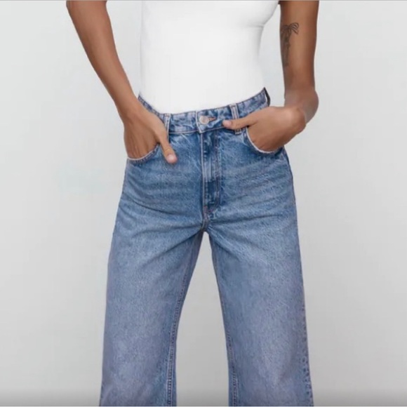 Zara high rise wide long jeans size 2 - Picture 9 of 10